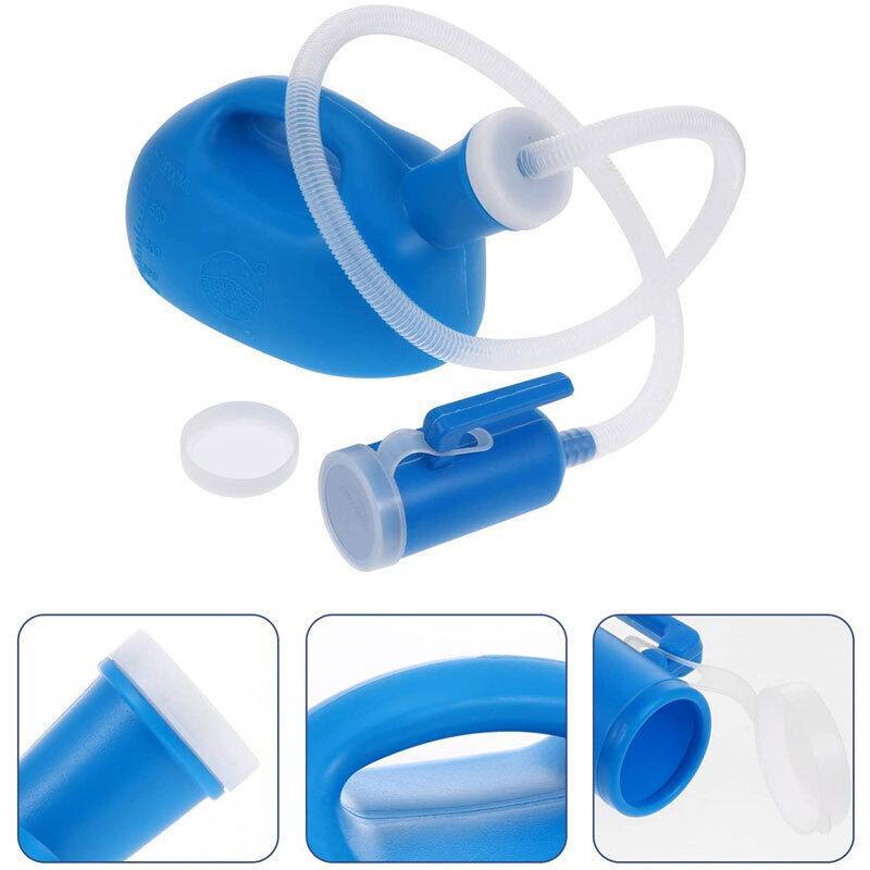 Portable Urinal Bottle for Men 2000ML with 1.2M Tube 1PC 2Colours Spill Proof - Discount Packaging Warehouse