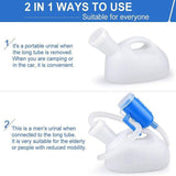 Portable Urinal Bottle for Men 2000ML with 1.2M Tube 1PC 2Colours Spill Proof - Discount Packaging Warehouse