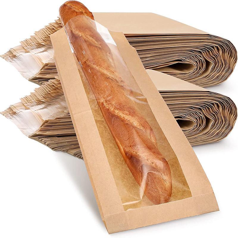 Freshly baked baguettes elegantly displayed in our Baguette Bags.