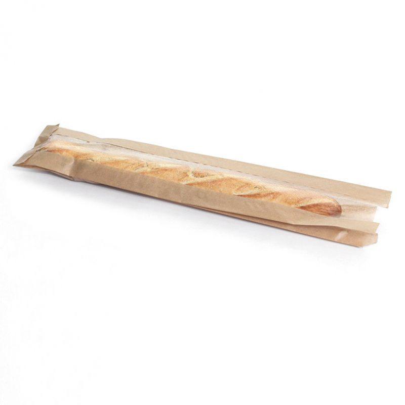 Freshly baked baguettes elegantly displayed in our Baguette Bags.