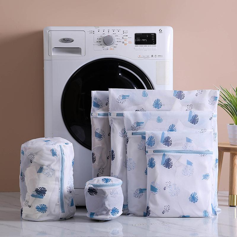 Assorted sizes of Wash Bags on a laundry room shelf