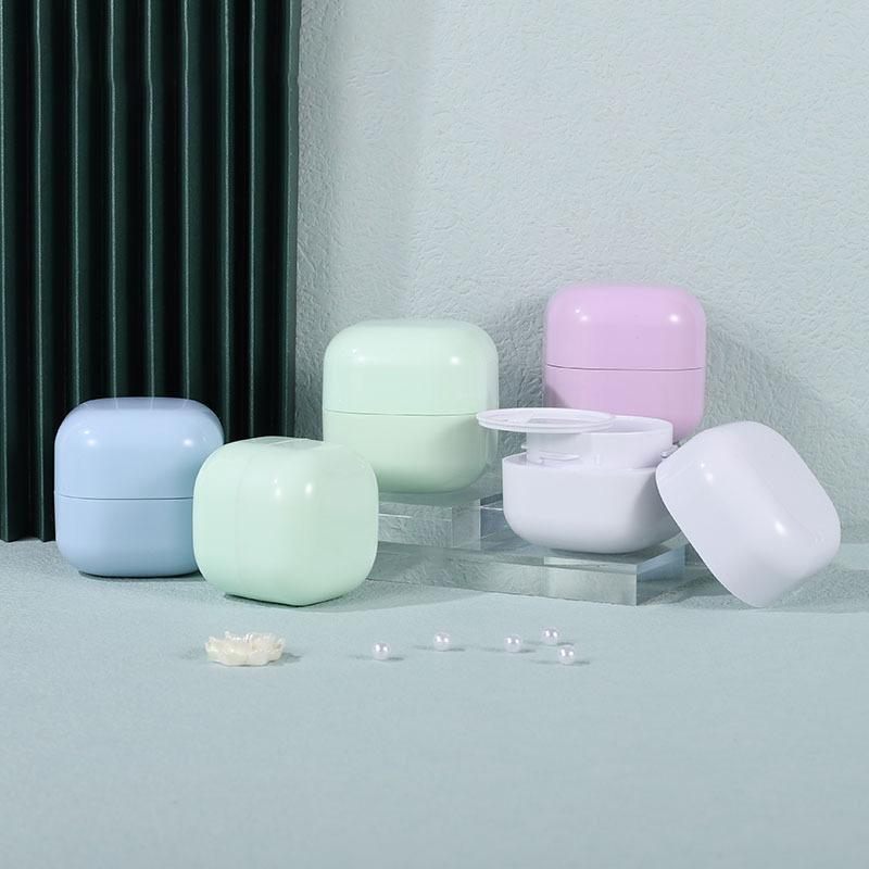 Refillable Cosmetic Jars 10-Pack Square Lightproof