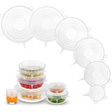 Reusable Silicone Strech Lids 6PCS 6Sizes Food Seal Cover - Discount Packaging Warehouse