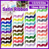 Satin Ribbon Fabric for Wedding Party Crafts Gift Packaging 1roll