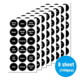 Spice Labels 144PCS Durable PVC Kitchen Pantry Stickers for Herb Storage Jars - Discount Packaging Warehouse