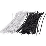 Cable Tie Wire 100/500PCS 7Sizes Metal+Plastic White/Black - Discount Packaging Warehouse