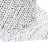 Sparkling diamond mesh ribbon used in a craft project