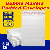 Poly Bubble Envelopes 25PCS 18*23cm White Self Sealing Cushioned Satchel - Discount Packaging Warehouse