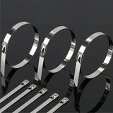 Durable stainless steel cable ties for secure fastening