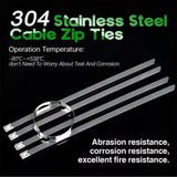 Durable stainless steel cable ties for secure fastening