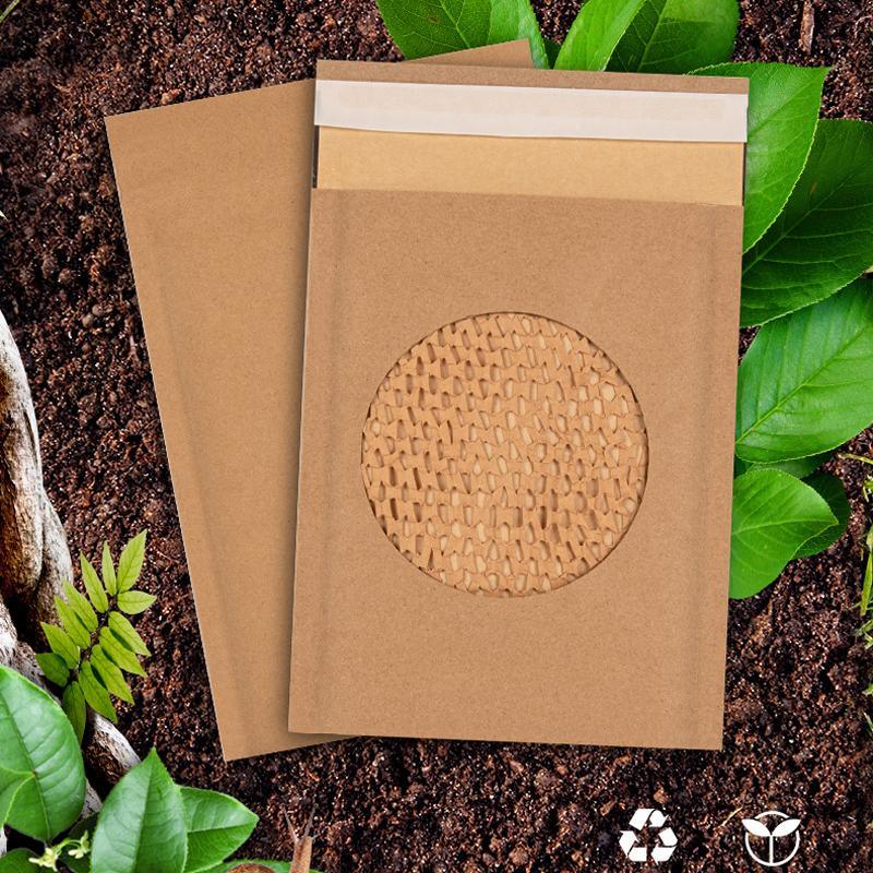 Honeycomb paper envelope for secure document packaging