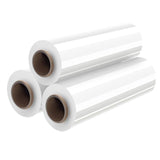 Clear and durable stretch wrap securing packages