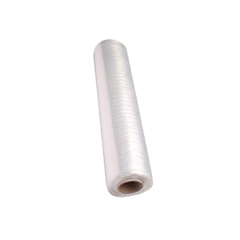 Clear and durable stretch wrap securing packages