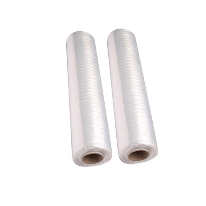 Clear and durable stretch wrap securing packages