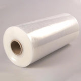 Clear and durable stretch wrap securing packages