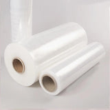 Clear and durable stretch wrap securing packages