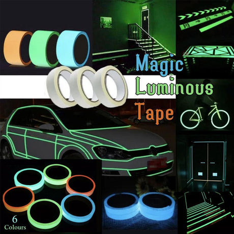 Bright and durable fluorescent tape used for marking