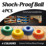 4pcs Wooden Box Shock-Absorbing Balls for Pallet Pads