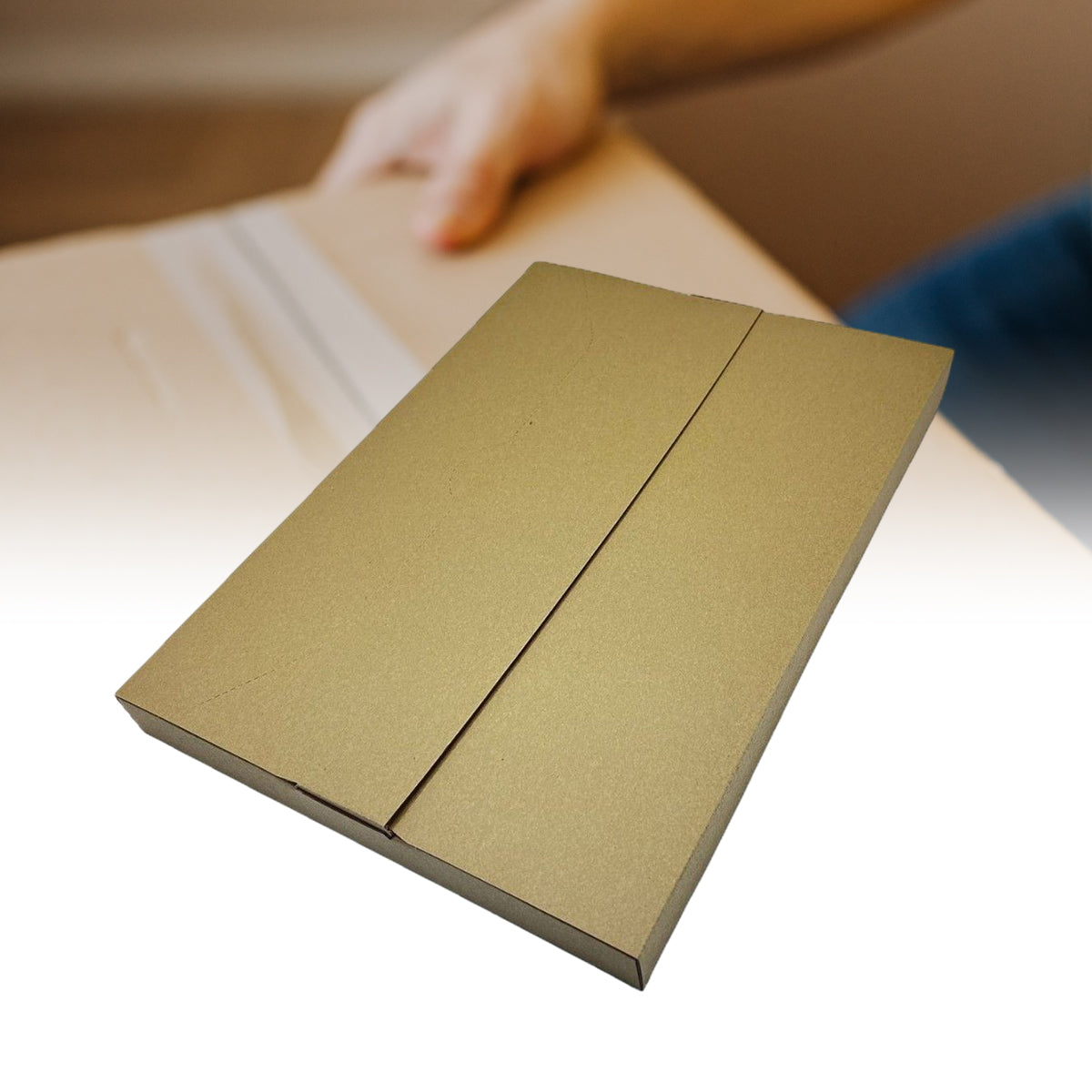 50PCS Kraft Paper Shipping Boxes Drop-Resistant for Ecommerce