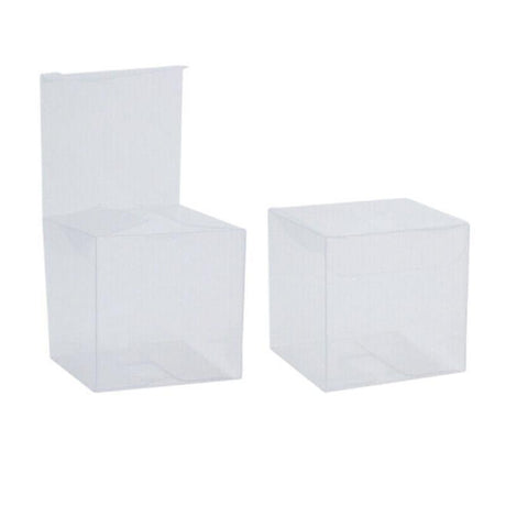 Elegant Clear Gift Boxes arranged on a festive table setting