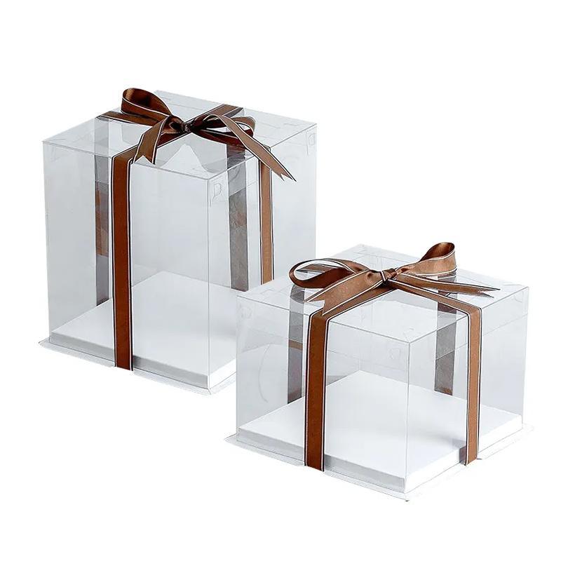 Premium clear cake box for showcasing baked goods