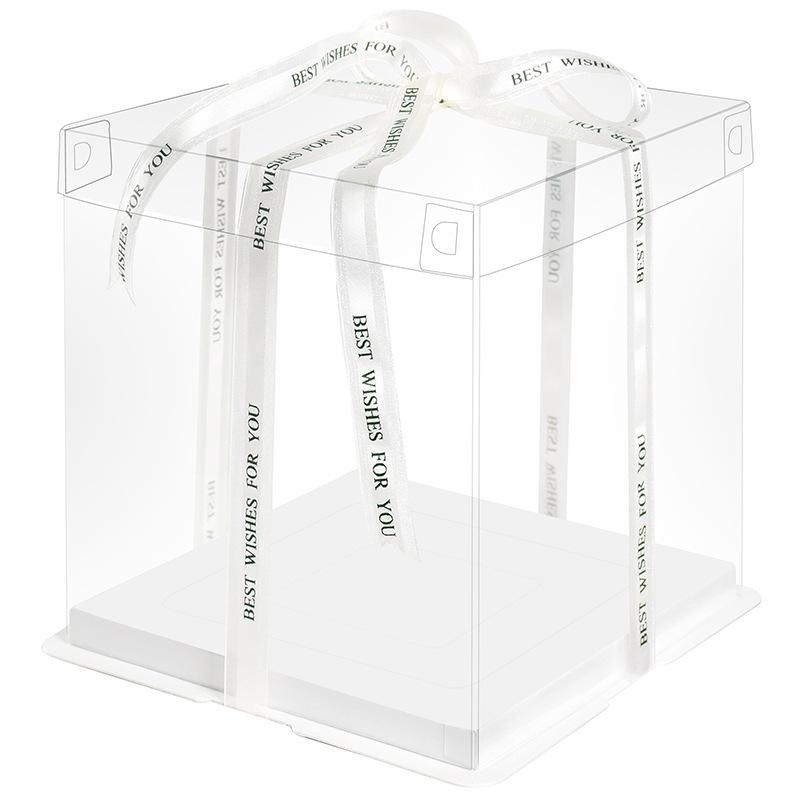 Premium clear cake box for showcasing baked goods