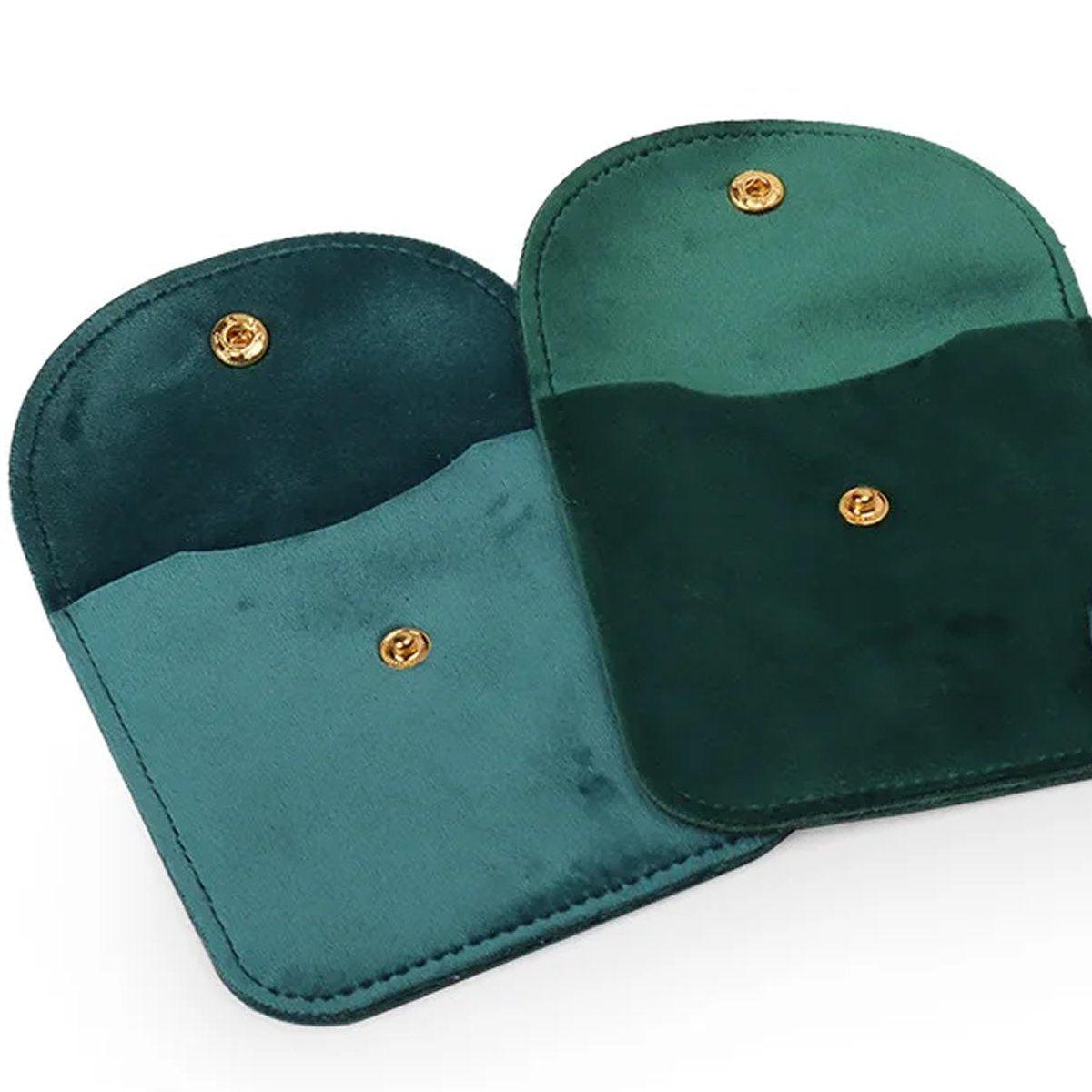 Snap Button Jewelry Pouch 10pcs Velvet Storage Bags