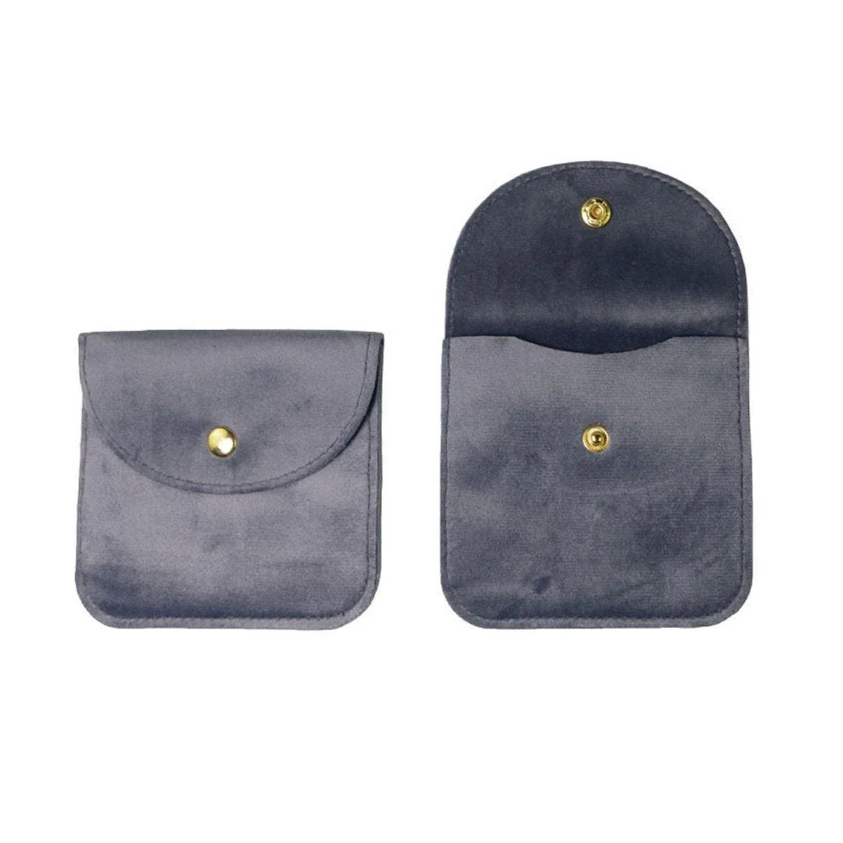 Snap Button Jewelry Pouch 10pcs Velvet Storage Bags – Discount
