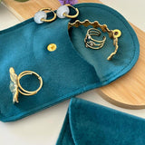 Snap Button Jewelry Pouch 10pcs Velvet Storage Bags