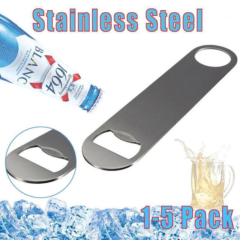 Speed Bottle Opener 1-5PCS Stainless Steel Flat Bar Beer Cap Remover - Discount Packaging Warehouse