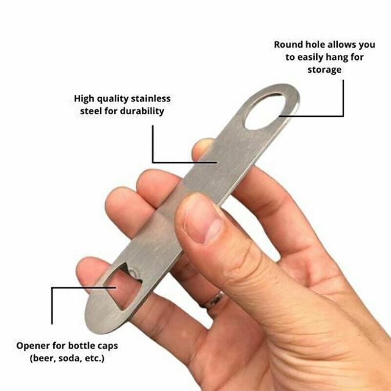 Speed Bottle Opener 1-5PCS Stainless Steel Flat Bar Beer Cap Remover - Discount Packaging Warehouse