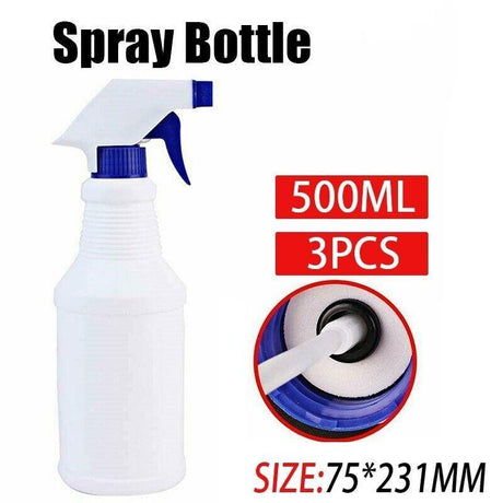 Spray Bottles 3PCS 500ml 75x231mm PE White - Discount Packaging Warehouse