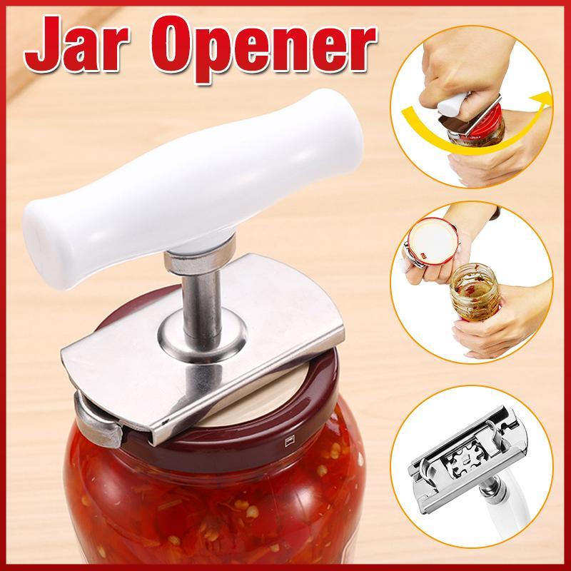 Stainless Steel Jar Opener 1PC Lids Off Tool for Seniors and Weak Hands - Discount Packaging Warehouse