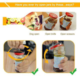 Stainless Steel Jar Opener 1PC Lids Off Tool for Seniors and Weak Hands - Discount Packaging Warehouse