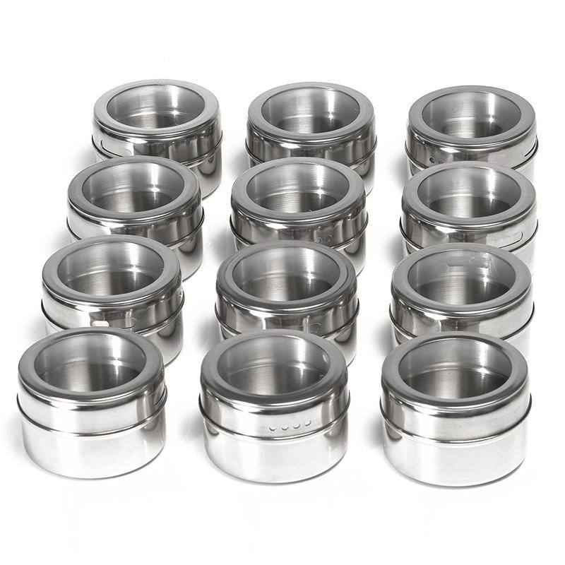 Stainless Steel Magnetic Spice Jars Rack