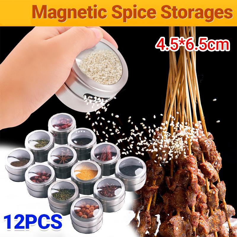 Stainless Steel Magnetic Spice Jars Rack