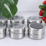 Stainless Steel Magnetic Spice Jars Rack