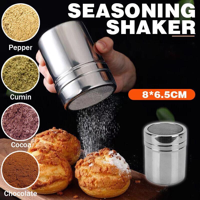 Stainless Steel Seasoning Shaker Bottle 1PC 6.5x8cm Silver - Discount Packaging Warehouse