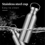 Stainless Steel Water Bottle 1PC 500-1000ml Single Layer Stainless Steel - Discount Packaging Warehouse