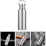 Stainless Steel Water Bottle 1PC 500-1000ml Single Layer Stainless Steel - Discount Packaging Warehouse