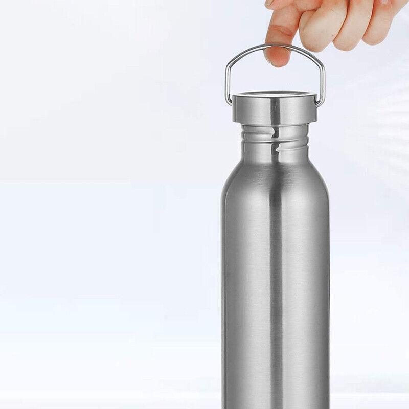 Stainless Steel Water Bottle 1PC 500-1000ml Single Layer Stainless Steel - Discount Packaging Warehouse