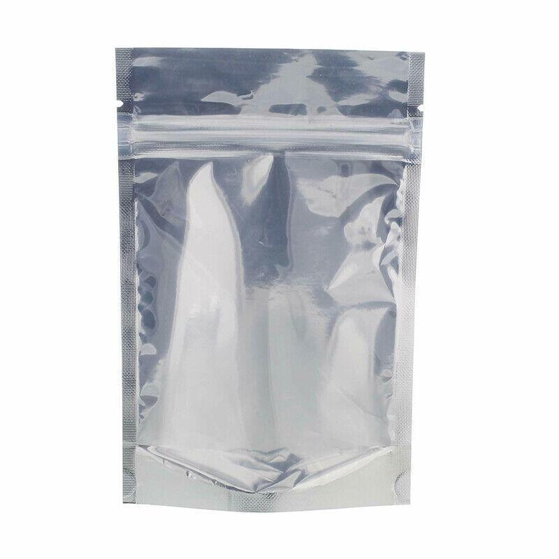 A variety of small items neatly organized in clear small zip bags, showcasing their versatility and convenience
