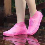 Durable and waterproof shoe covers protecting shoes from rain and mud