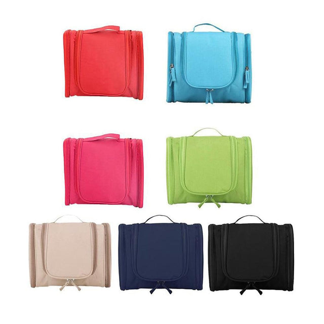 Stylish and spacious travel cosmetic bags in various colours