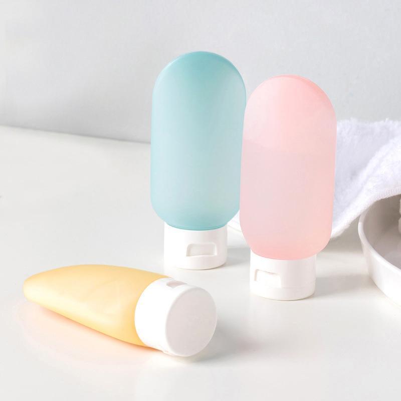 Durable and leak-proof travel bottles for toiletries in assorted colours