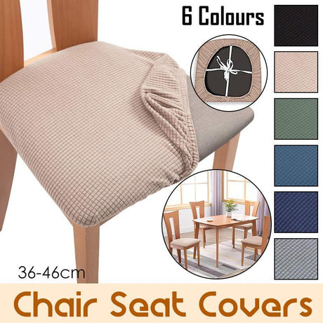Stretch Chair Seat Cover 1PC 6Colours Removable Washable - Discount Packaging Warehouse