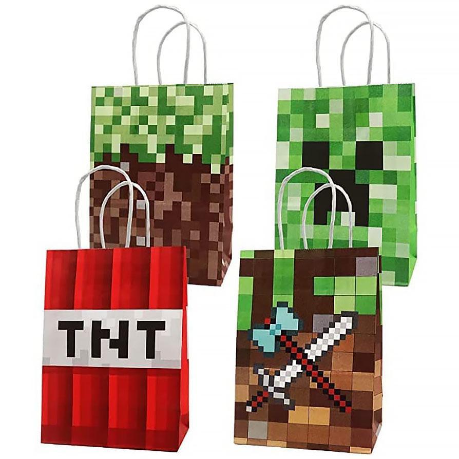 Stylish and Fun Pixel Themed Gift Bag for All Occasions