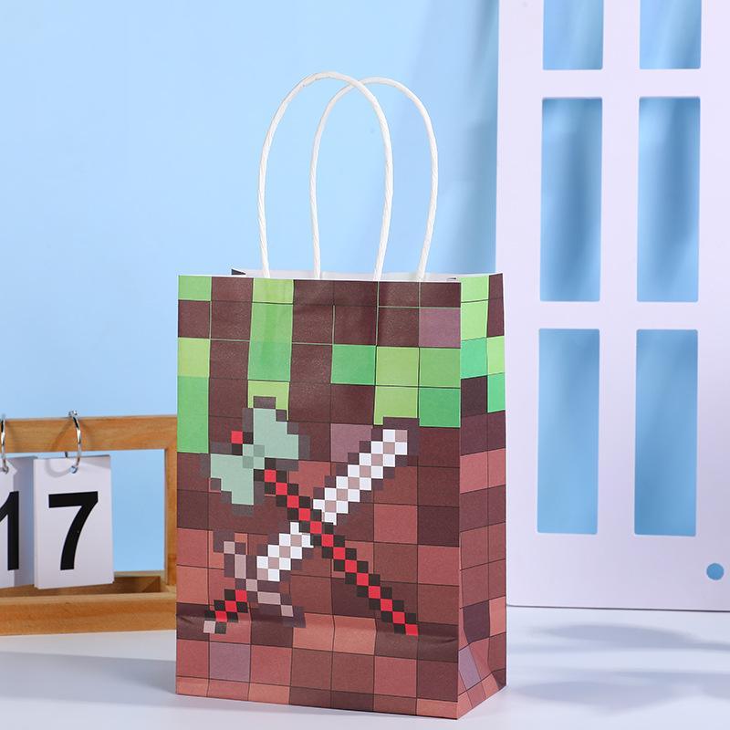 Stylish and Fun Pixel Themed Gift Bag for All Occasions