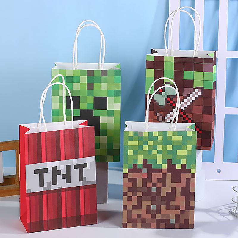 Stylish and Fun Pixel Themed Gift Bag for All Occasions