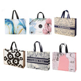 Stylish Non-Woven Tote Bags Durable Spunbond Fabric Reusable Shopping 25pcs